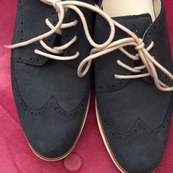 Navy Cole Haan wingtip oxford sneakers - Picture 2 of 5